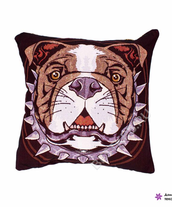 Гобеленовая наволочка для подушки с рисунком собаки