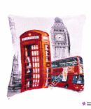 Гобеленовая наволочка для подушки с рисунком лондона